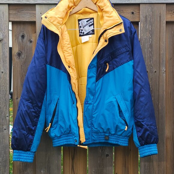 VINTAGE Helly Hansen Europa Ski Jacket BRIGHT COLOURS Men's Size Medium - Picture 4 of 9